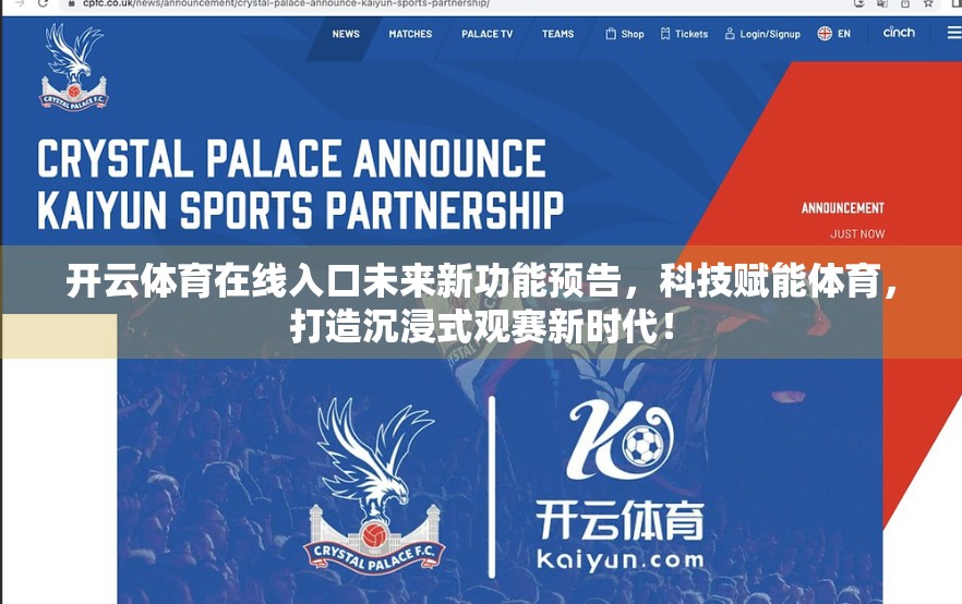 开云体育在线入口未来新功能预告，科技赋能体育，打造沉浸式观赛新时代！