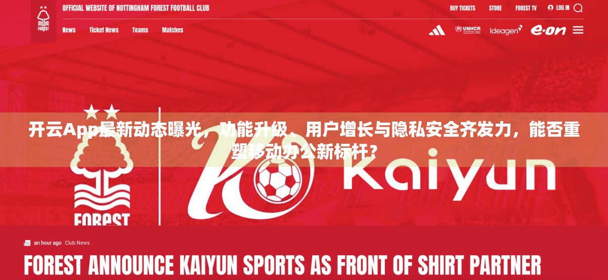 开云App最新动态曝光，功能升级、用户增长与隐私安全齐发力，能否重塑移动办公新标杆？